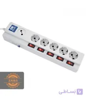 چندخانه فیوز دار 5+1 با کابل 1.8 متری پارت الکتریک کد 2095