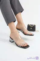صندل طلقی زنانه مدل مانلی پاشنه 3 سانت