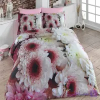 روتختی سه بعدی ترک دونفره PINK &WHITE FLOWERS