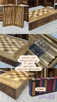 تخته نرد و شطرنج چوب گردو دور منبت دورتخت