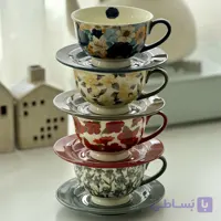 فنجان و نعلبکی گلدار