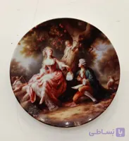 خرید و قیمت بشقاب سرامیکی دیوارکوب/ طرح زیر درخت سیب/ دکور هنری و لوکس دیواری/ قطر 21