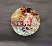 خرید و قیمت بشقاب سرامیکی دیوارکوب/ کلبه کنار برکه/ دکور هنری و لوکس دیواری/ قطر 26