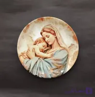 خرید و قیمت بشقاب سرامیکی دیوارکوب/ طرح مادر و کودک/ دکور هنری و لوکس دیواری/ قطر 26