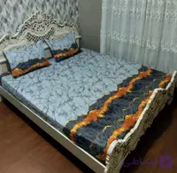 کاور تخت کش دوزی شده طرح شنی برند خوشنام هگمتان کد 004