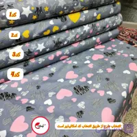 پارچه ملحفه  دو متر عرض طرح ستاره طوسی