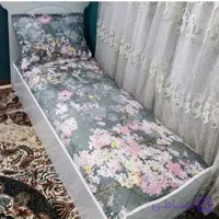کاور تخت کش دوزی شده طرح شکوفه های ریز برند خوشنام هگمتان