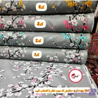 پارچه ملحفه طرح شکوفه های بهاری دو متر عرض صد در صد قابل شستشو