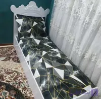 کاور تخت کش دوزی یک نفره طرح هندسی لوزی  برند خوشنام هگمتان