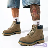 بوت تیمبرلند Timberland مردانه چرم طبیعی رنگ خاکی دور قهوه ای کد 2522