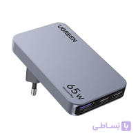 شارژر دیواری 65 وات با دو پورت USB-C و یک پورت USB-A یوگرین مدل X753 کد 25356
