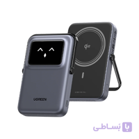 پاور بانک بی سیم آدمکی مغناطیسی 15 وات یک پورت 10000mAh یوگرین مدل PB764