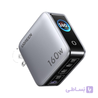 شارژر دیواری 160 وات با چهار پورت USB-C و یک پورت USB-A یوگرین مدل X774 کد 65638B