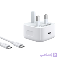 شارژر دیواری 20 وات با پورت USB-C PD یوگرین مدل CD137 همراه با کابل USB-C to USB-C