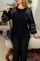 بلوز ویسکوز نگین دار