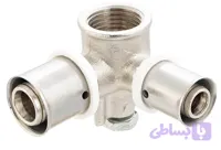 سه راهی 90 درجه دیواری تبدیلی پرسی نیوپایپ 16×"1/2×20