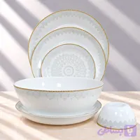 سرویس آرکوپال ۲۶ پارچه آیرا اپال مدل نسترن طوسی (AYRA OPAL) | گرد کلاسیک
