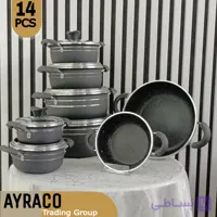 سرویس قابلمه گرانیتی14 پارچه پروفا رنگ مشکی