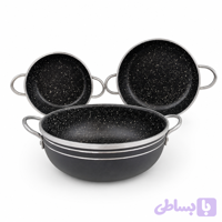 ست 3 پارچه ماهیتابه دسته فلزی