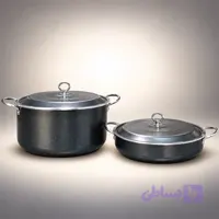 مجموعه قابلمه و تابه 4 پارچه هیشو (HISHO) رنگ سربی سایز 52