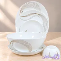 سرویس آرکوپال ۲۶ پارچه آیرا اپال مدل شمل طلایی (AYRA OPAL) | گرد کلاسیک
