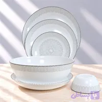 سرویس آرکوپال ۲۶ پارچه آیرا اپال مدل پارمیس طوسی (AYRA OPAL) | گرد کلاسیک