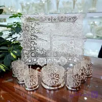 سرویس کامل چای خوری ملیله کاری با آبکاری نقره (خرید مستقیم و بدون واسطه از تولیدی)