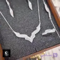 سرویس نقره زنانه میکرو باعیار 925 و آبکاری طلا سفید