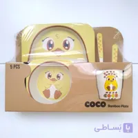 ظرف غذای کودک بامبو سرویس غذاخوری بامبو سرویس غذاخوری کودک ست غذاخوری کودک ظرف غذای بامبو