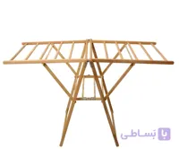 بند رخت چوبی بلوط مدل ZARA | تاشو، جادار و ساخته‌شده از چوب راش