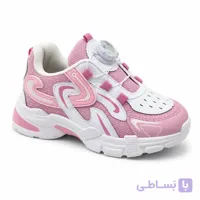 کفش اسپرت بچگانه دیسکی سفید صورتی