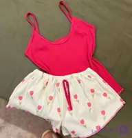ست تاپ و شورتک زنانه فلاور