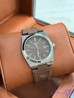 ساعت مچی تیسوت Tissot طرح PRX | صفحه شطرنجی | بند رابر باکیفیت روزشمار