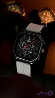 ساعت مچی مردانه هابلوت Hublot |قاب نقره ای بند سیلیکونی درجه یک | قفل مگنتی روزشمار