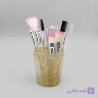 ست براش آرایشی مدل X-BEUTY با سری گرد، جنس دسته پلاستیک، سری الیاف مصنوعی، مناسب برای چشم، ابرو، مژه و صورت، همراه با جعبه محافظ، بسته 12 عددی