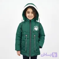 کاپشن دخترانه قلبی سبز کد 12076