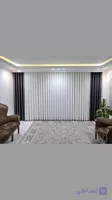 پرده پذیرایی مدل مینیمال جدید با مخمل کالیفرنیا برای پنجره 4متری