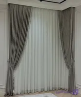 پرده مخمل شانل ضخیم مناسب اتاق خواب عرض یک و نیم ارتفاع 280