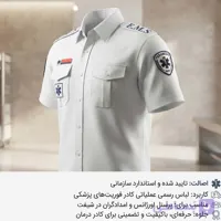 پیراهن اورژانس 115 سفید آستین کوتاه