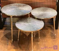 میز عسلی الومینیوم دست ساز کروم