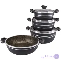 سرویس پخت و پز ۷ پارچه اسبیکو – ۳ قابلمه و ۱ تابه
