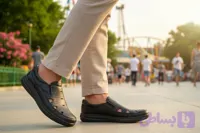 کفش چرم تابستانی مردانه کار تبریز
