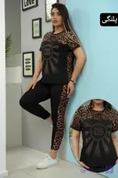 ست تیشرت و شلوار نگین جنسD&G فلامنت کش فری سایز 36تا52