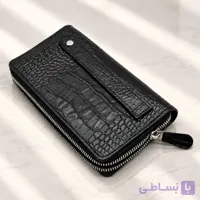 کیف چرم کتی دور زیپ جا موبایلی LEA132