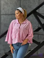شومیز زنانه دو جیب 5245