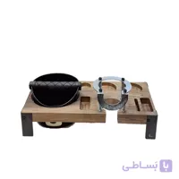 استند و 58 چوبی پایه فلزی ناک باکس دار