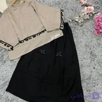 ست دخترانه شنل دامن پاپیونی