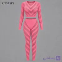 ست ورزشی tracksuit صورتی فری سایز