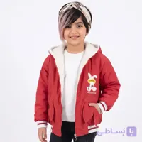 سویشرت دخترانه خرگوشی قرمز شمعی داخل خز