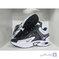 کفش اسپرت مردانه آسیکس مشکی سبز بنفش لژدار ساق دار والیبالی بسکتبالی